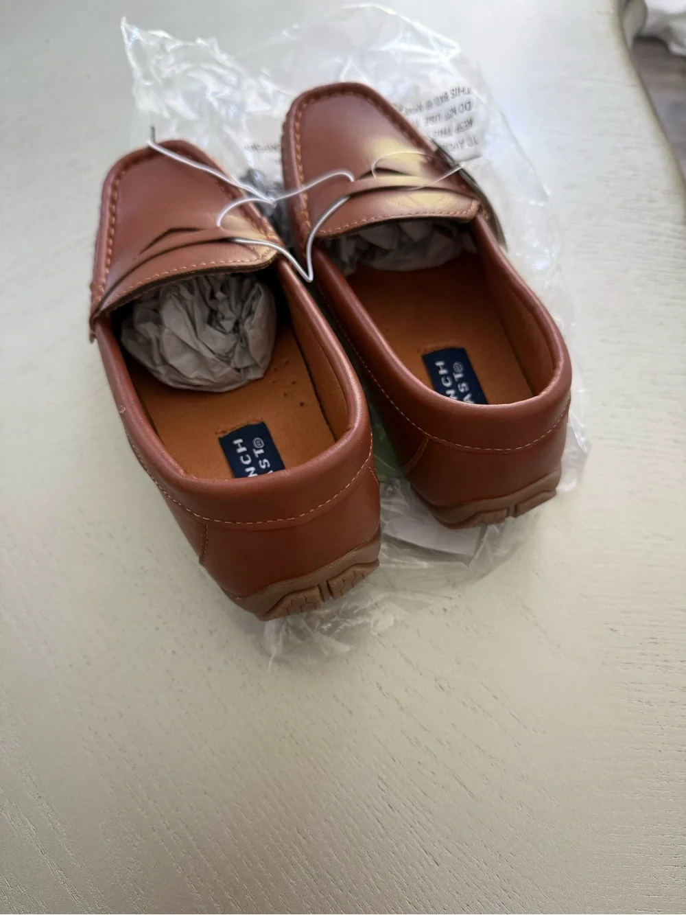 French Toast Tan Penny Loafer Slip-Ons for kids